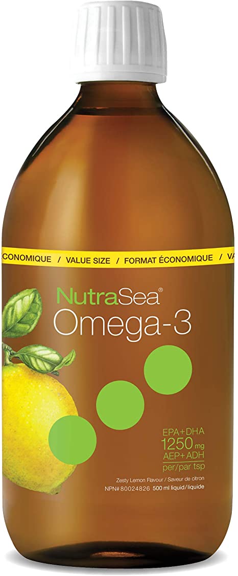 NutraSea Oméga-3 AEP élevé - Saveur de citron - Nature s Way Supply