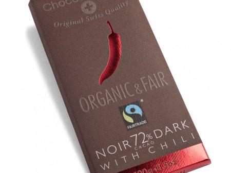 Tablette de chocolat noir bio 72 % de cacao au chili - Chocolat Stella on Sale