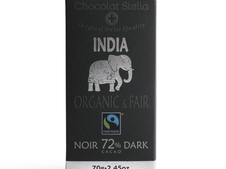 Tablette de chocolat noir équitable bio 72 % de cacao - Chocolat Stella Discount