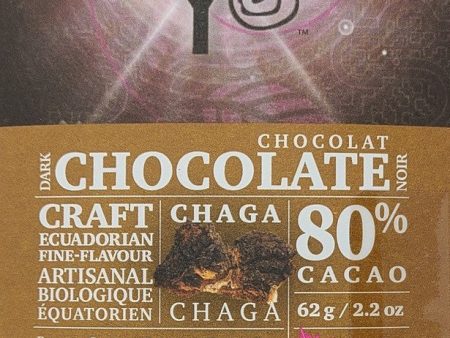 Tablette de chocolat noir bio 80 % de cacao au chaga - Giddy Yo Hot on Sale