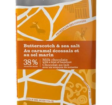 Tablette de chocolat au lait, bio, équitable, 38% de cacao, caramel et sel marin - Camino Online