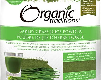 Poudre de jus d’herbe d’orge - Organic Traditions on Sale