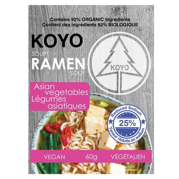 Soupe de ramen végétalienne (légumes asiatiques) - 25% moins de sodium - Koyo Cheap