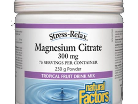 Stress-Relax citrate de magnésium 300 mg - Natural Factors For Discount