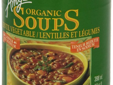 Soupe bio de lentilles et légumes à faible teneur en sodium - Amy’s Supply