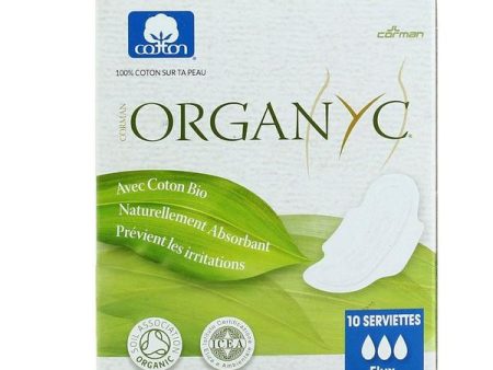 Serviettes naturelles flux normal en coton bio - Organyc Discount