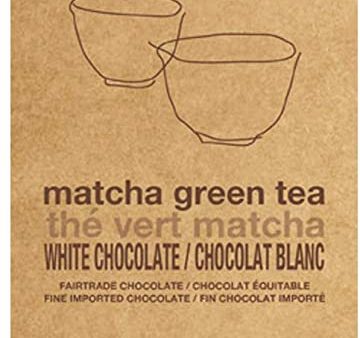 Tablette de chocolat blanc équitable bio au thé vert matcha - Galerie au chocolat Sale