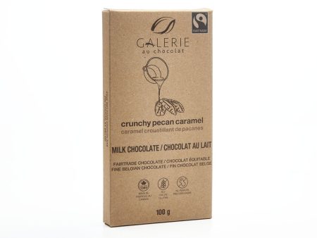 Tablette de chocolat au lait avec noix de pacanes et caramel - Galerie au chocolat Supply