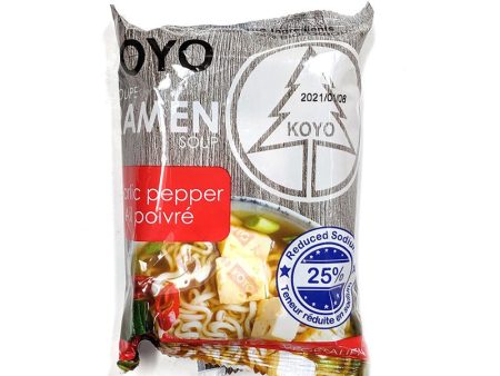 Soupe de ramen végétalienne (ail poivré) 25% moins de sodium - Koyo Online now