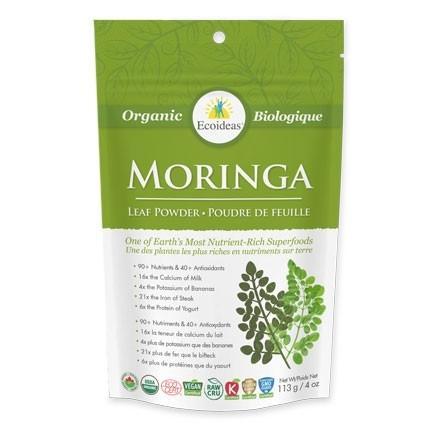 Poudre de feuille de Moringa  biologique - Ecoideas Online