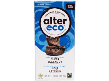 Tablette de chocolat noir bio équitable, vegan, 90% de cacao - Alter Eco on Sale