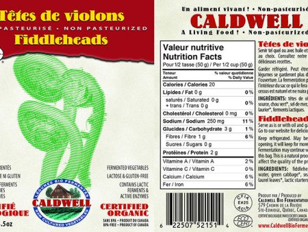 Têtes de violons non pasteurisé - Caldwell on Sale