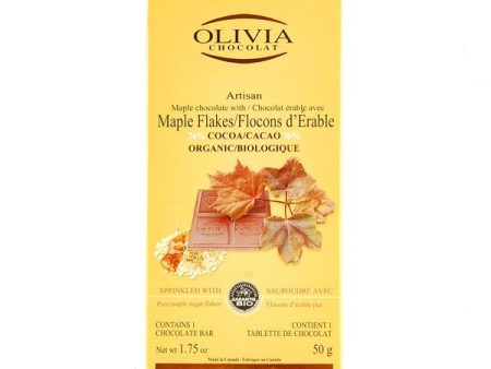 Tablette de chocolat noir bio 76 % de cacoa au flocons d’érable - Olivia Chocolat For Discount