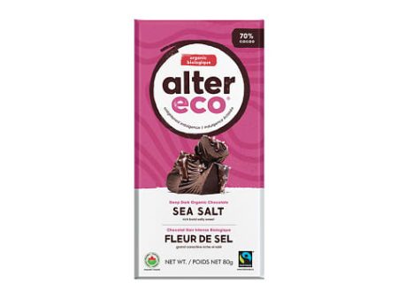 Tablette de chocolat noir bio équitable, vegan, 79%  de cacao à la fleur de sel - Alter Eco Online