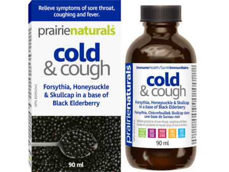 Prairie Naturals Cold & Cough (Forsythia, chèvrefeuille et scutellaire dans une base de jus de sureau noir) - Prairie Naturals Online now