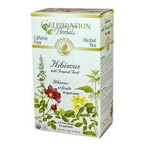 Thé sans cafféine à l’hibiscus et aux fruits tropicaux - Celebration Herbals Hot on Sale