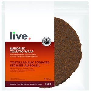 Tortillas aux tomates séchés au soleil - Live Organic Food Online now