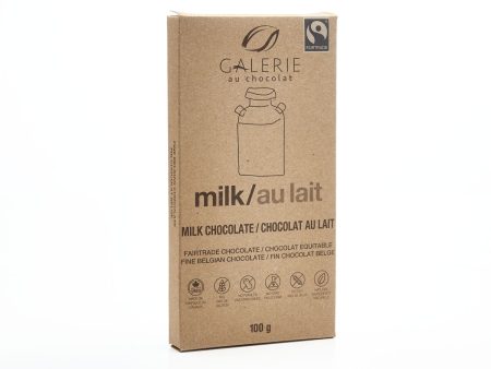 Tablette de chocolat au lait équitable - Galerie au chocolat Sale