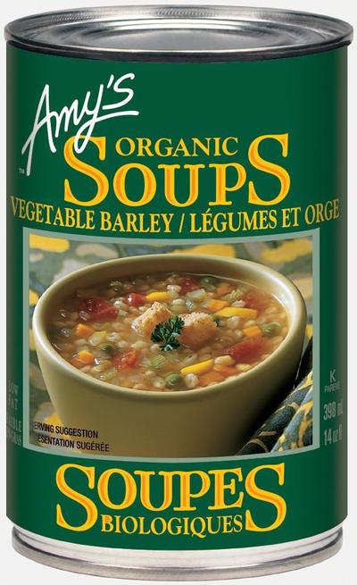 Soupe bio de légumes et orge - Amy’s Online now