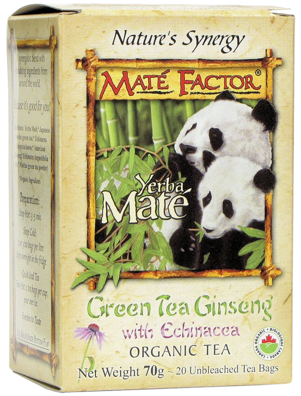 Thé vert au ginseng avec echinacée - Maté Factor For Sale