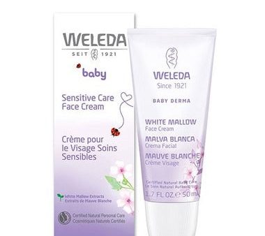 Crème pour bébé pour visage sensible à l’extrait de mauve blanche - Weleda Online now