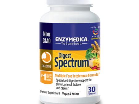 Digest Spectrum soutien les intolérances alimentaires - Enzymedica Discount