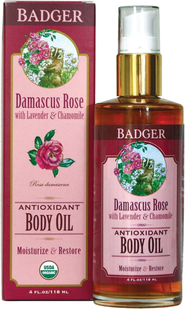 Huile de massage à la rose de Damas - Badger Online Sale