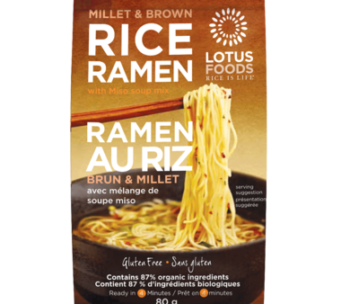 Ramen au riz brun et millet (soupe au miso) - Lotus foods Online Sale