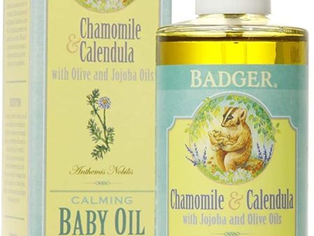 Huile apaisante pour bébé à la calendule - Badger For Cheap