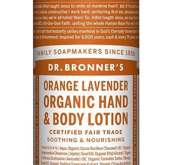 Lotion bio, équitable à l’orange et lavande pour les mains et le corps - Dr Bronner’s Supply