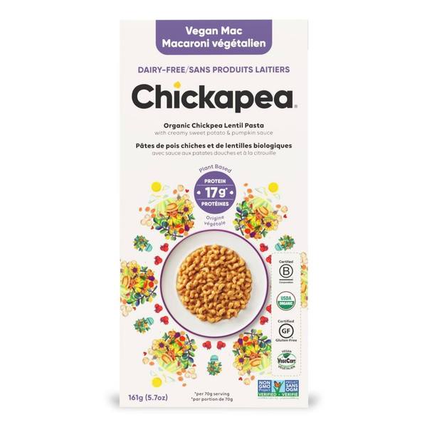 Pâtes de pois chiches et lentilles biologiques (macaroni végétalien) - Chickapea Online now