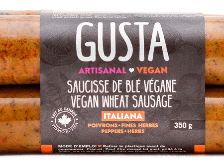 Saucisse de blé vegan italiana aux poivrons et fines herbes - Gusta For Cheap