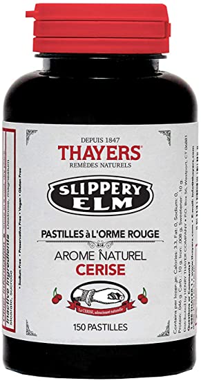 Pastilles Slippery Elm à l’orme rouge (cerise) - Thayers on Sale