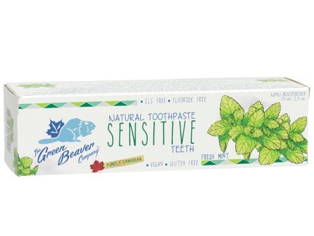 Dentifrice naturel végan pour dents sensibles à la menthe fraîche - The Green Beaver Company Online