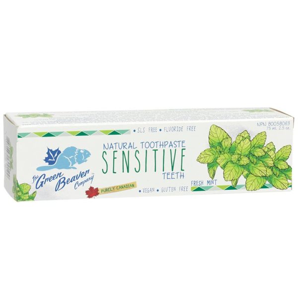 Dentifrice naturel végan pour dents sensibles à la menthe fraîche - The Green Beaver Company Online