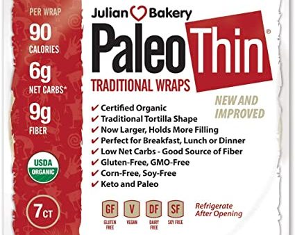 PaleoThin Wrap traditionnel fin sans gluten, vegan - Julian Bakery Online Sale