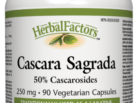 Extrait de Cascara Sagrada, 50% Cascarosides 250mg - Natural Factors Supply