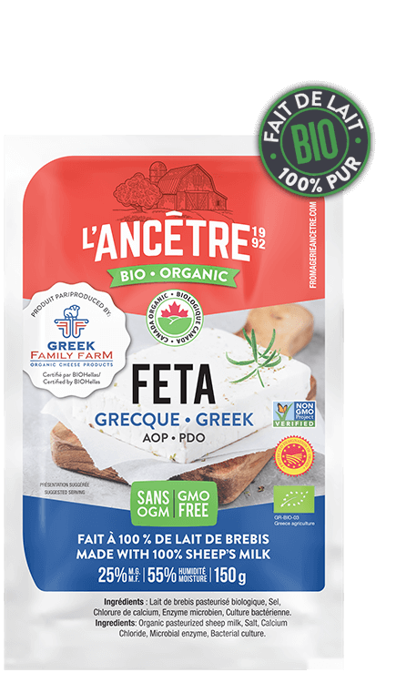 Feta grecque fait à 100% de lait se brebis biologique - l’ancêtre on Sale