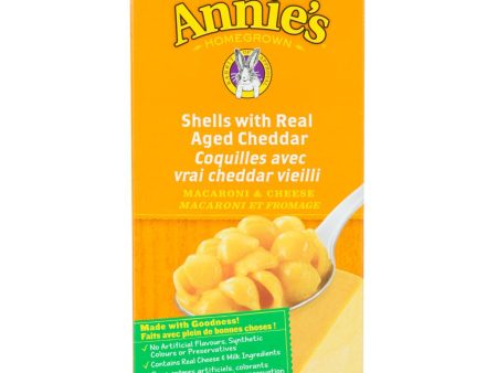 Macaroni au fromage (coquilles et vrai cheddar vieilli) - Annie’sHomegrown For Sale