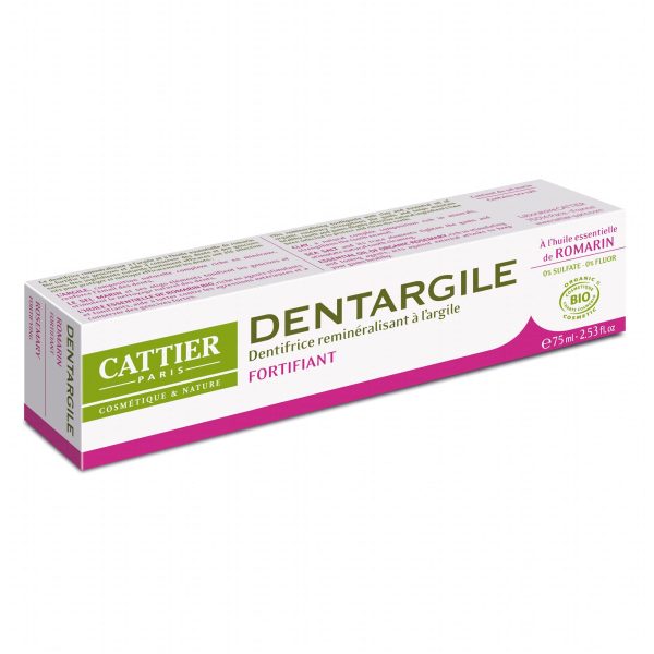 Dentargile, dentifrice à l’argile et à l’huile essentielle de romarin - Cattier Paris Online