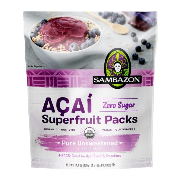 Sachets de superfruits biologiques - baies d’açai (4 x 100g) - Sambazon Hot on Sale