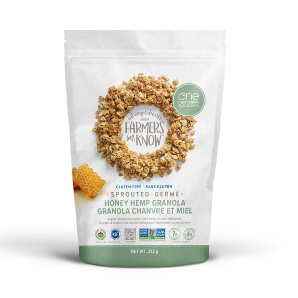 Granola de chanvre et miel - One Degree Organic Foods Supply