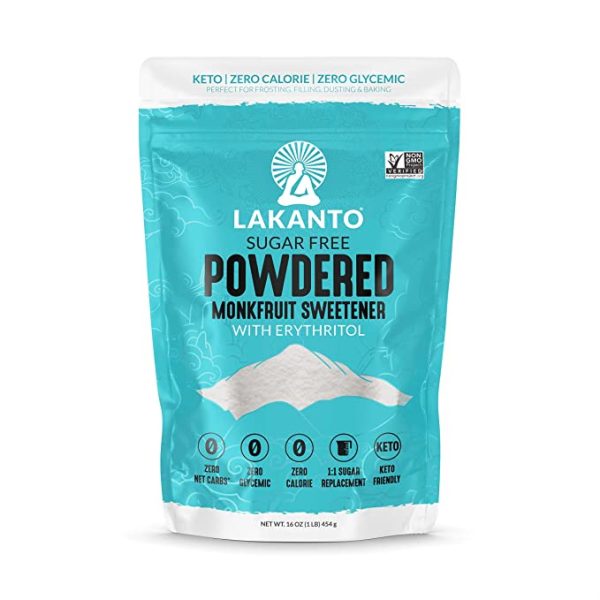 Edulcorant en poudre sans sucre avec erythritol - Lakanto on Sale