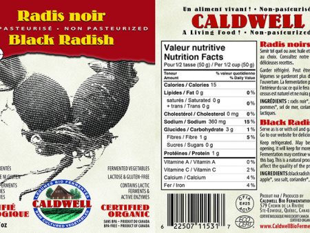 Radis noir non pasteurisé - Caldwell Online Sale