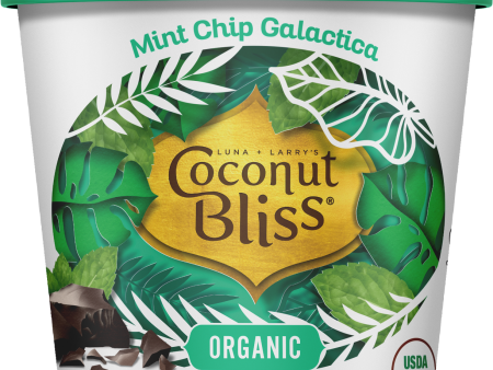 Dessert glaçé biologique (à base végétale sans produits laitiers) - Menthe galactique aux brisures de chocolat - Coconut Bliss Discount