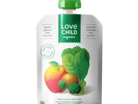 Purée aux pommes, épinards, kiwis et brocolis - Love Child Organics Online Hot Sale