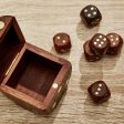 Wood Crafted Dice Box w  6 Dice Sale