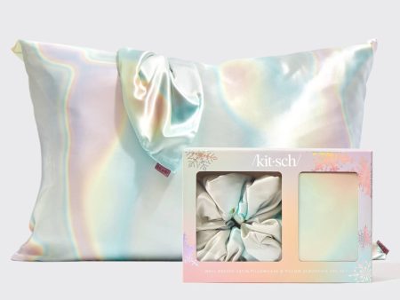 Holiday Satin Pillowcase and Pillow Scrunchie - Aura Fashion